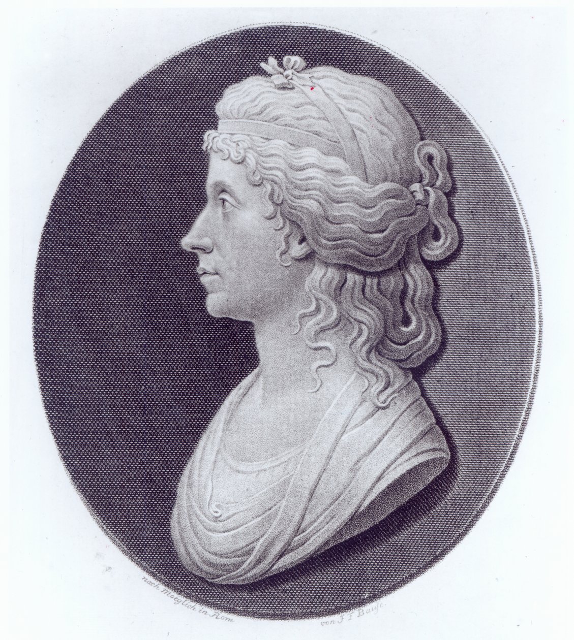 Angelica Kauffman，由JF Bause雕刻 作者 德国学校