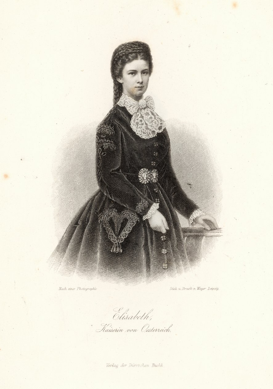 奥地利女皇伊丽莎白（1837-98），位于Liegez的&39;Allgemeine Moden-Zeitung&39;，1872年 作者 德国学校