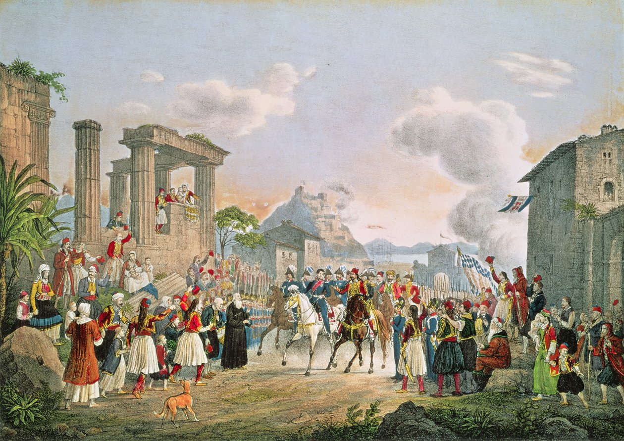 1833年2月6日，巴伐利亚的奥托（1815-67）入口进入Nauplia 作者 德国学校