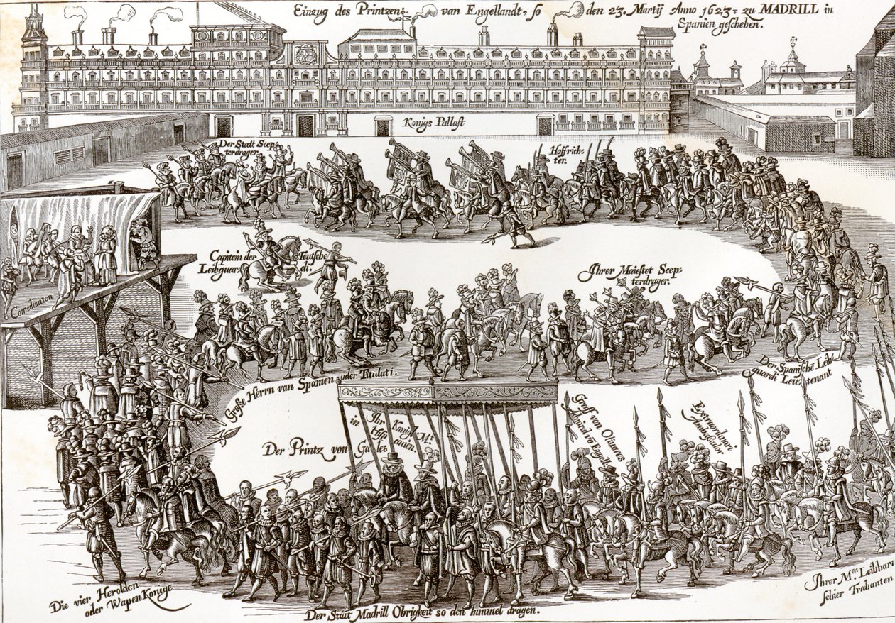 查尔斯一世进入马德里，1623年 作者 德国学校