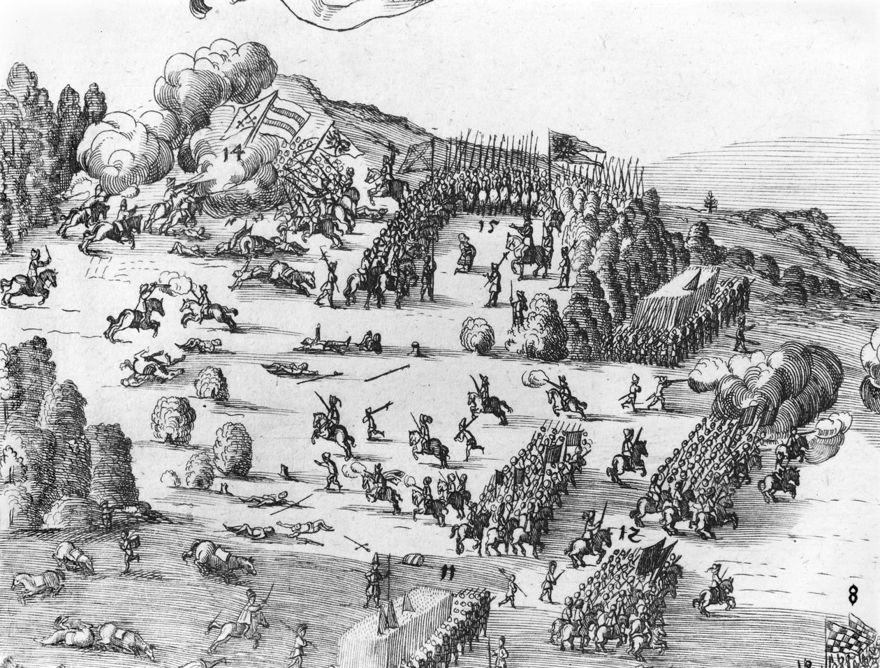 Muhlberg战役的一般视图，细节，1547年4月24日（另见217805至217808） 作者 德国学校