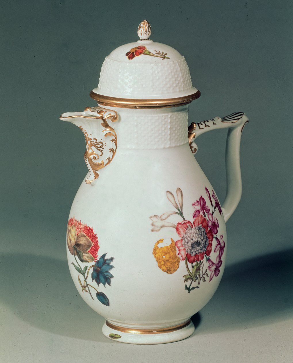 迈森咖啡壶，c.1740-50（瓷器） 作者 德国学校