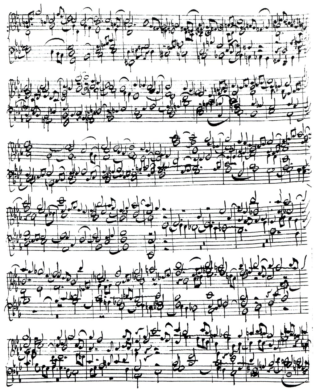 约翰·塞巴斯蒂安·巴赫的音乐评分（1685-1750）（纸上墨水） 作者 德国学校