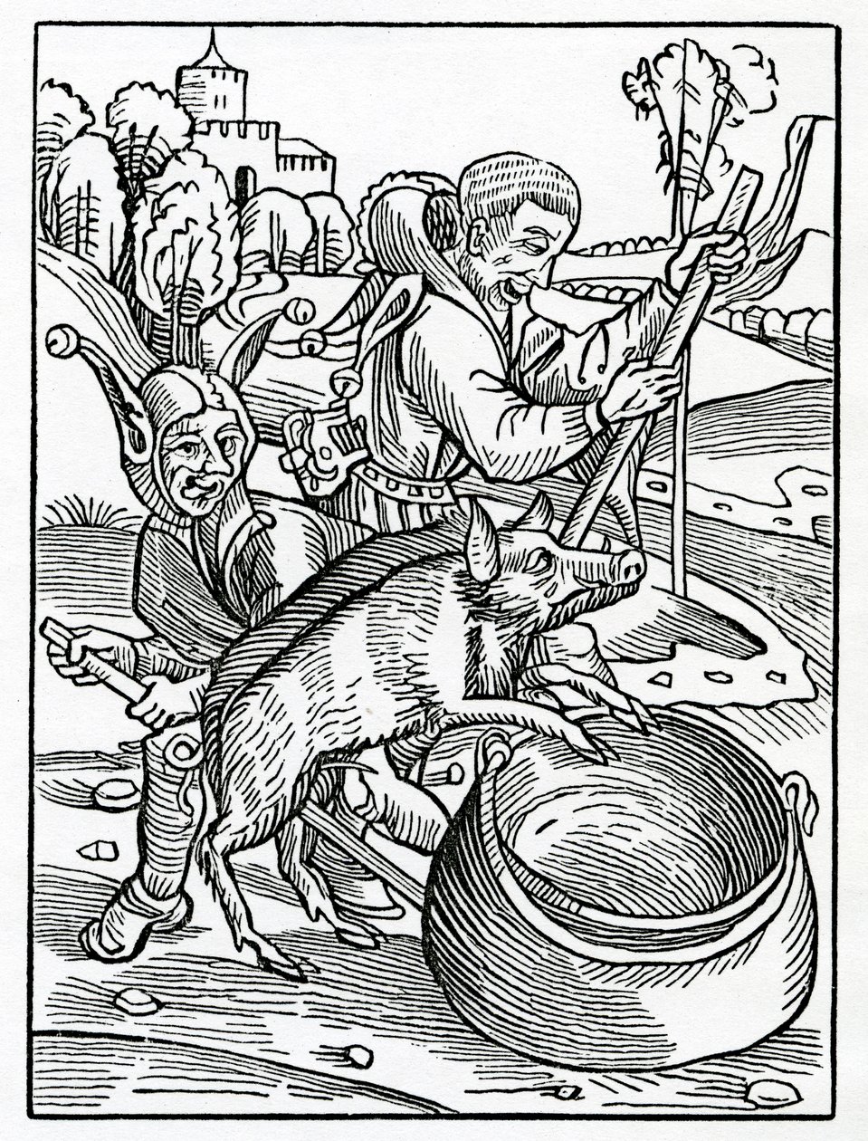 Evyl Counsellours，Juges和lawe的男人，来自Alexander Barclay的英文译本&39;The Ship of Fools&39;，摘自1874年出版的版本 作者 德国学校