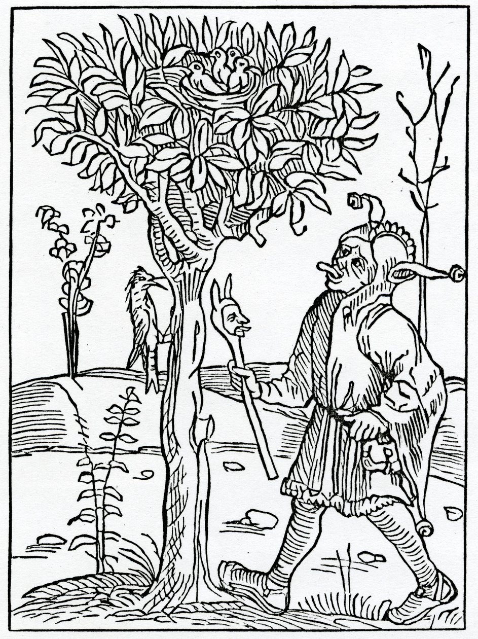 来自亚历山大·巴克莱（Alexander Barclay）的“愚人之船”（The Ship of Fools）的英文译本，来自于1874年出版的版本中的moche spekynge或bably 作者 德国学校