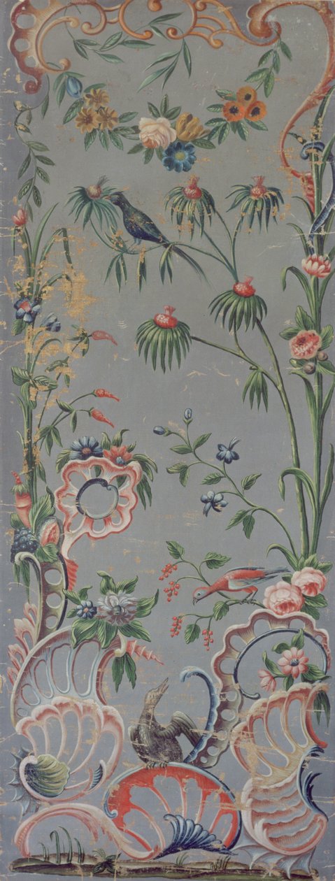 油布壁纸，c.1760-70 作者 德国学校
