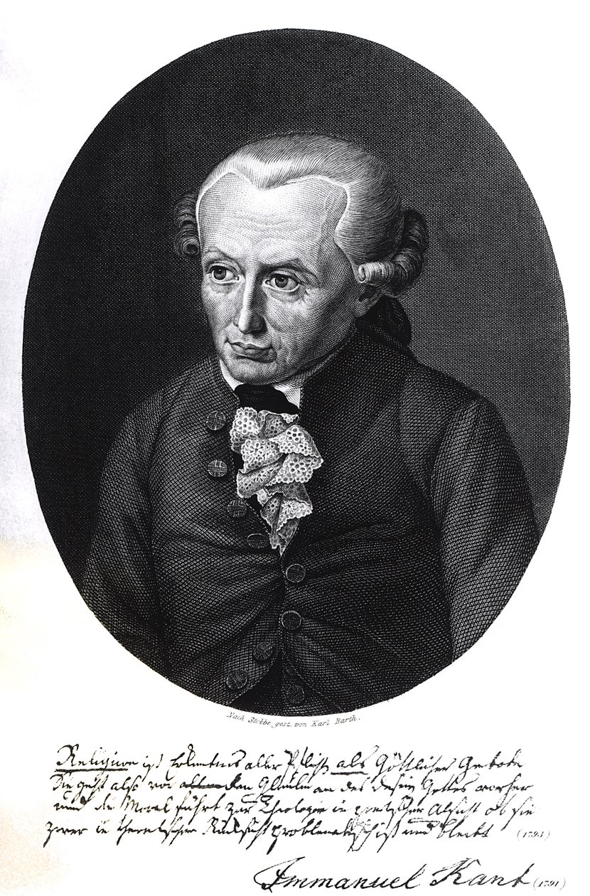 伊曼纽尔康德的肖像（1724-1804） 作者 德国学校