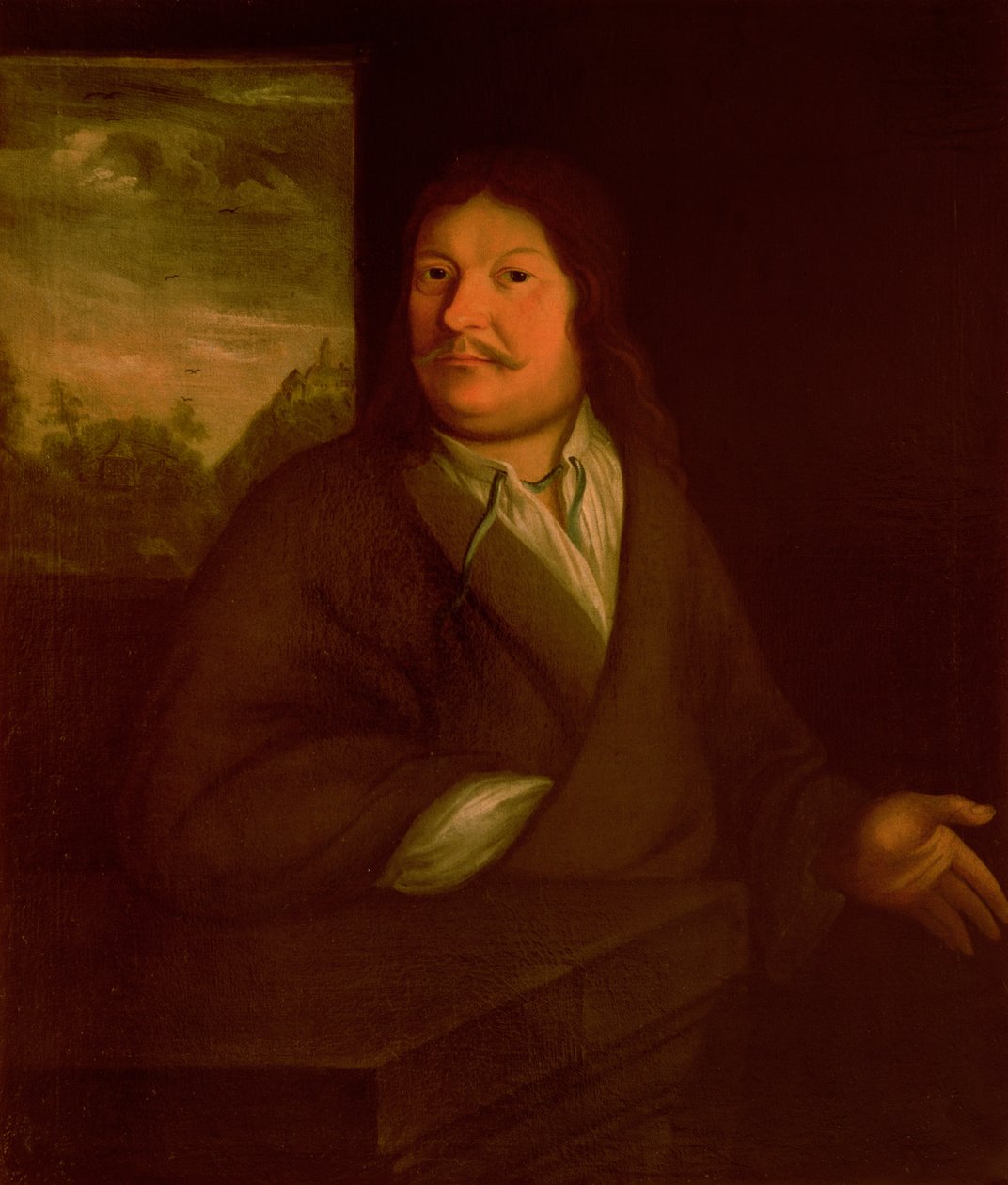 Johann Ambrosius Bach（1645-95）的肖像，1685年 作者 德国学校