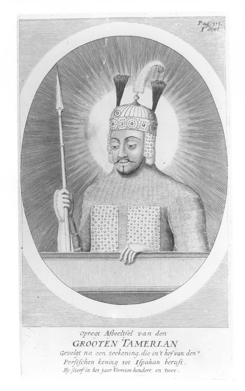 帖木儿大帝的肖像（1336-1405） 作者 德国学校