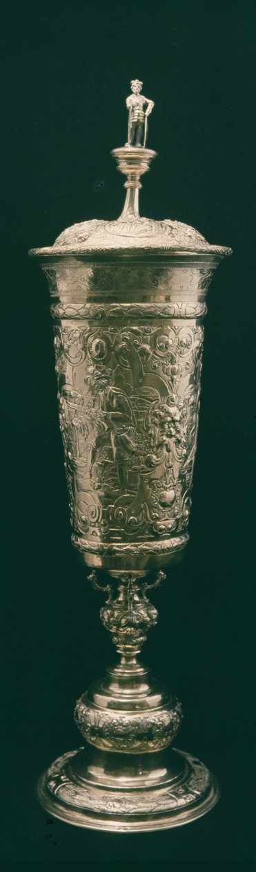 纽伦堡站立杯和盖子，c.1600（银镀金） 作者 德国学校