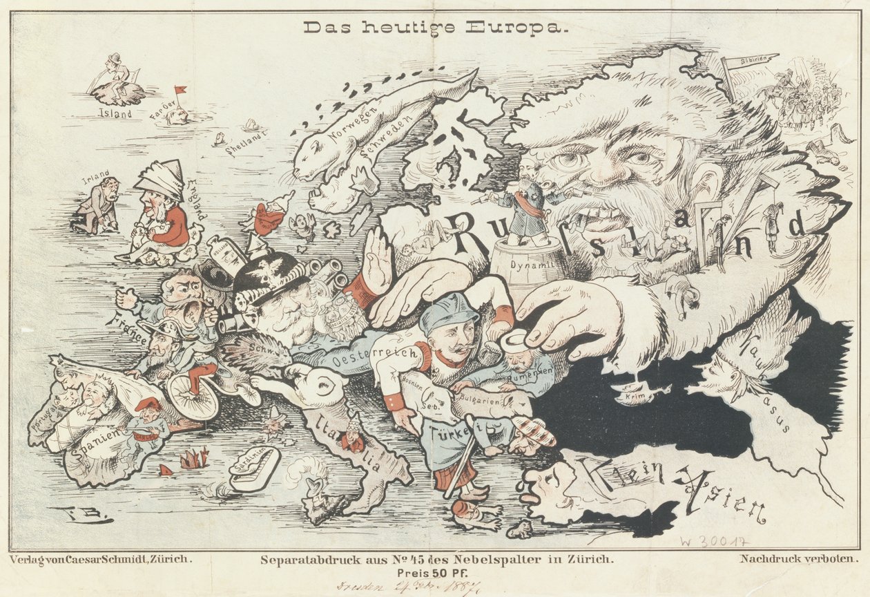 &39;今日的欧洲&39;，1887年 作者 德国学校