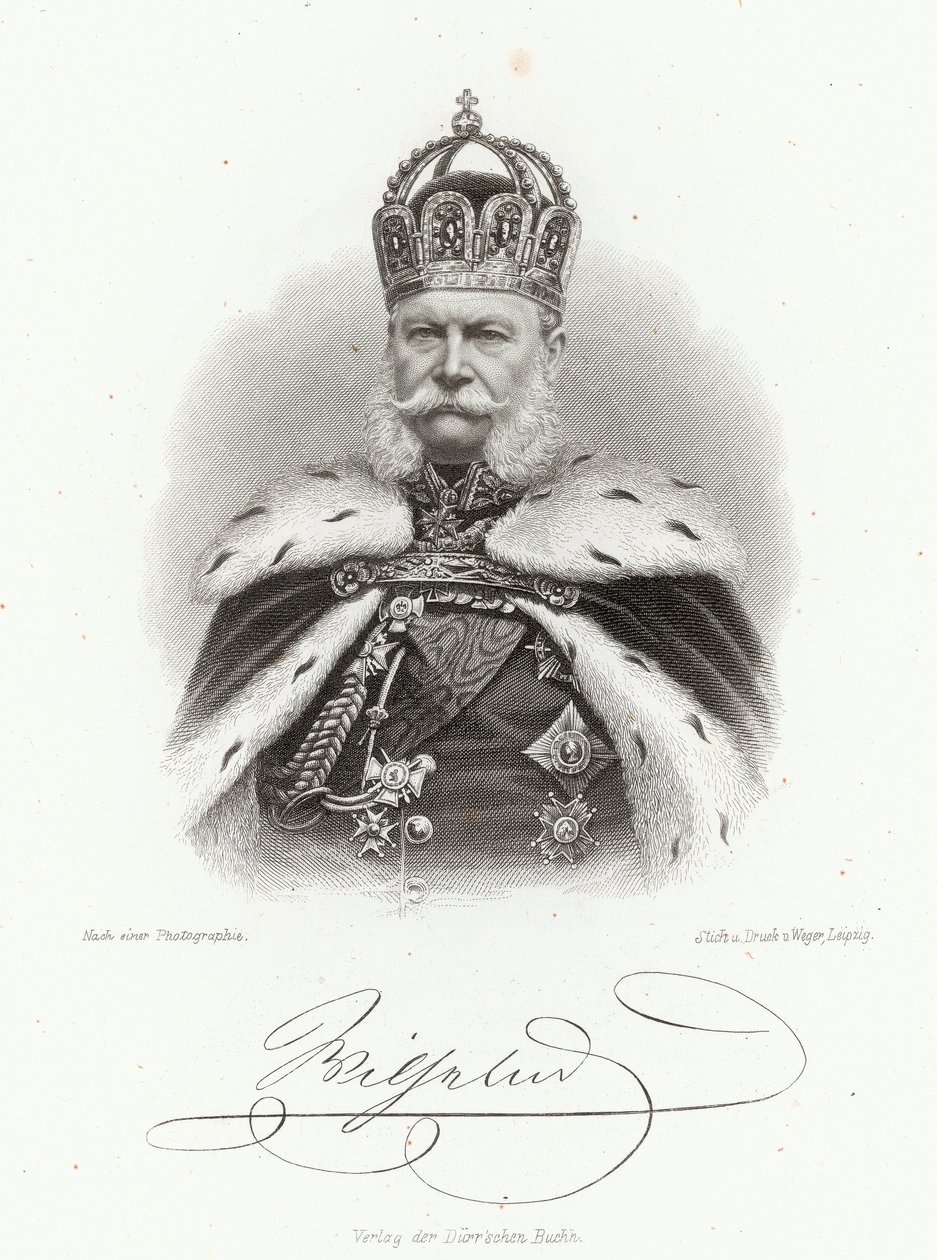 威廉一世，普鲁士国王（1830-1916），位于莱比锡的&39;Allgemeine Moden-Zeitung&39;，1872年 作者 德国学校