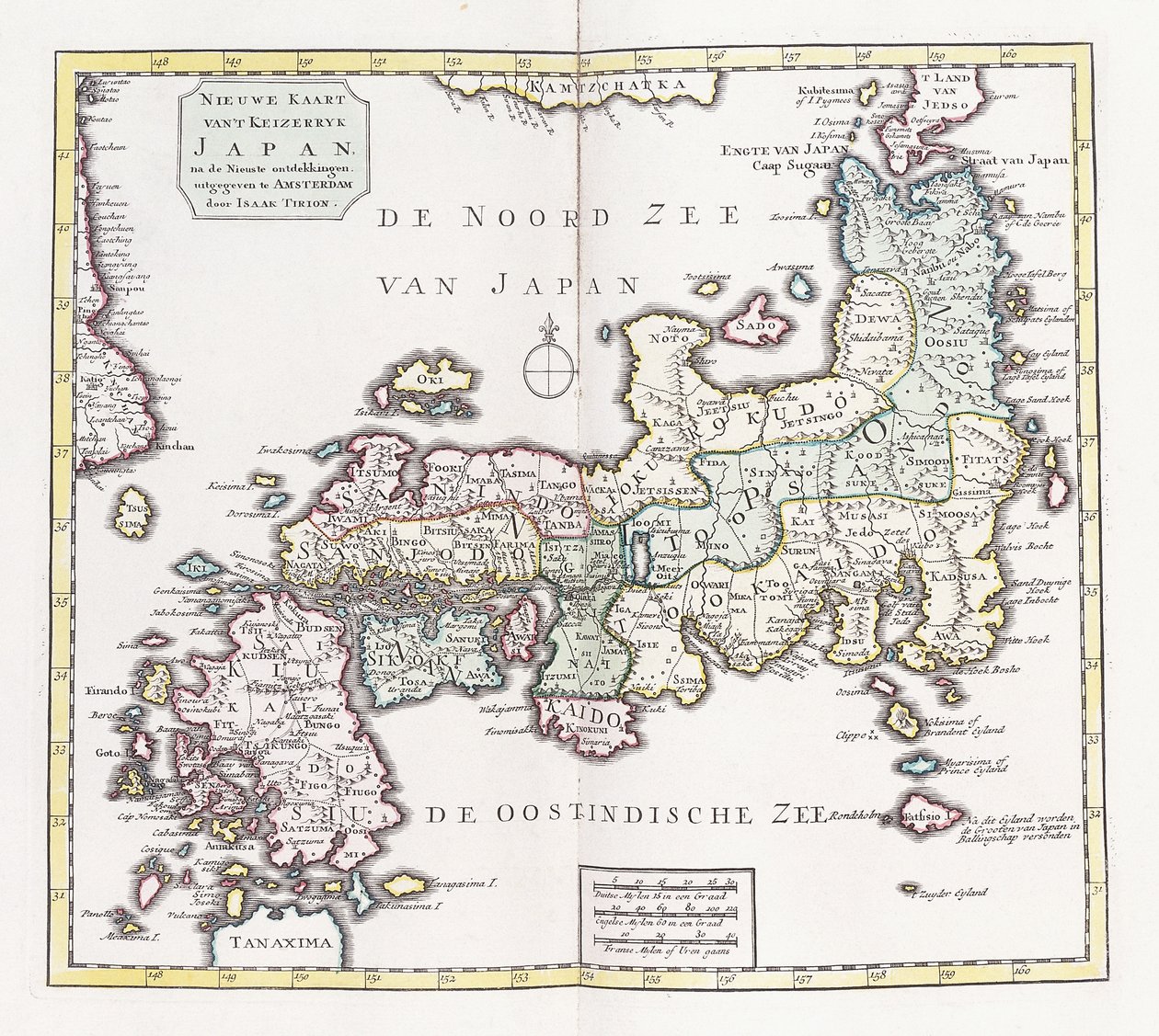 日本地图，1769年 作者 德国学校