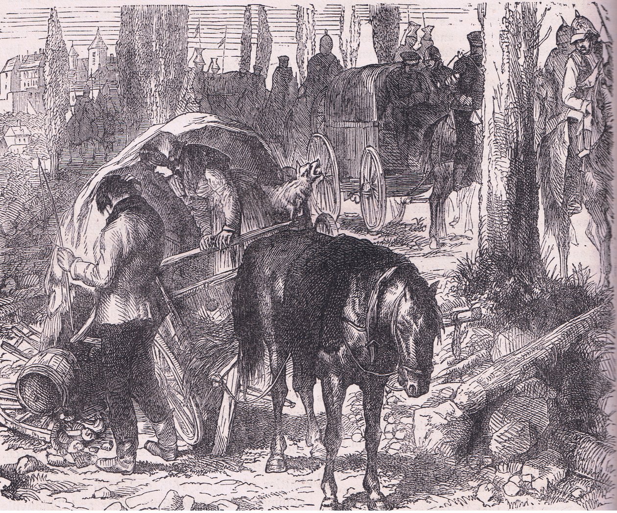 细目，Cassells 法德战争史，Cassell and Company Limited 出版，约 1890 年（石版画） 作者 德国学校