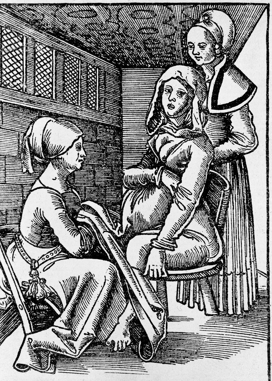 A childbirth (xylography 作者 德国学校