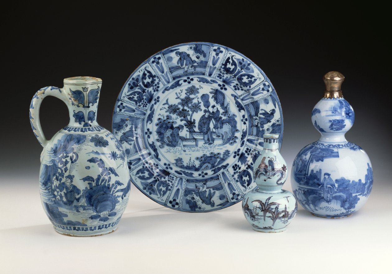 约1700年（中国）精选的中式法兰克福青花瓷 作者 德国学校