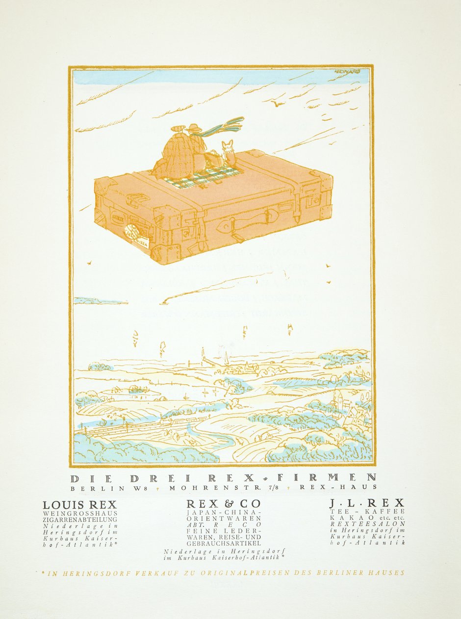 Rex & Co. 的广告，来自 Styl，1922 年出版（pochoir 印刷品） 作者 德国学校