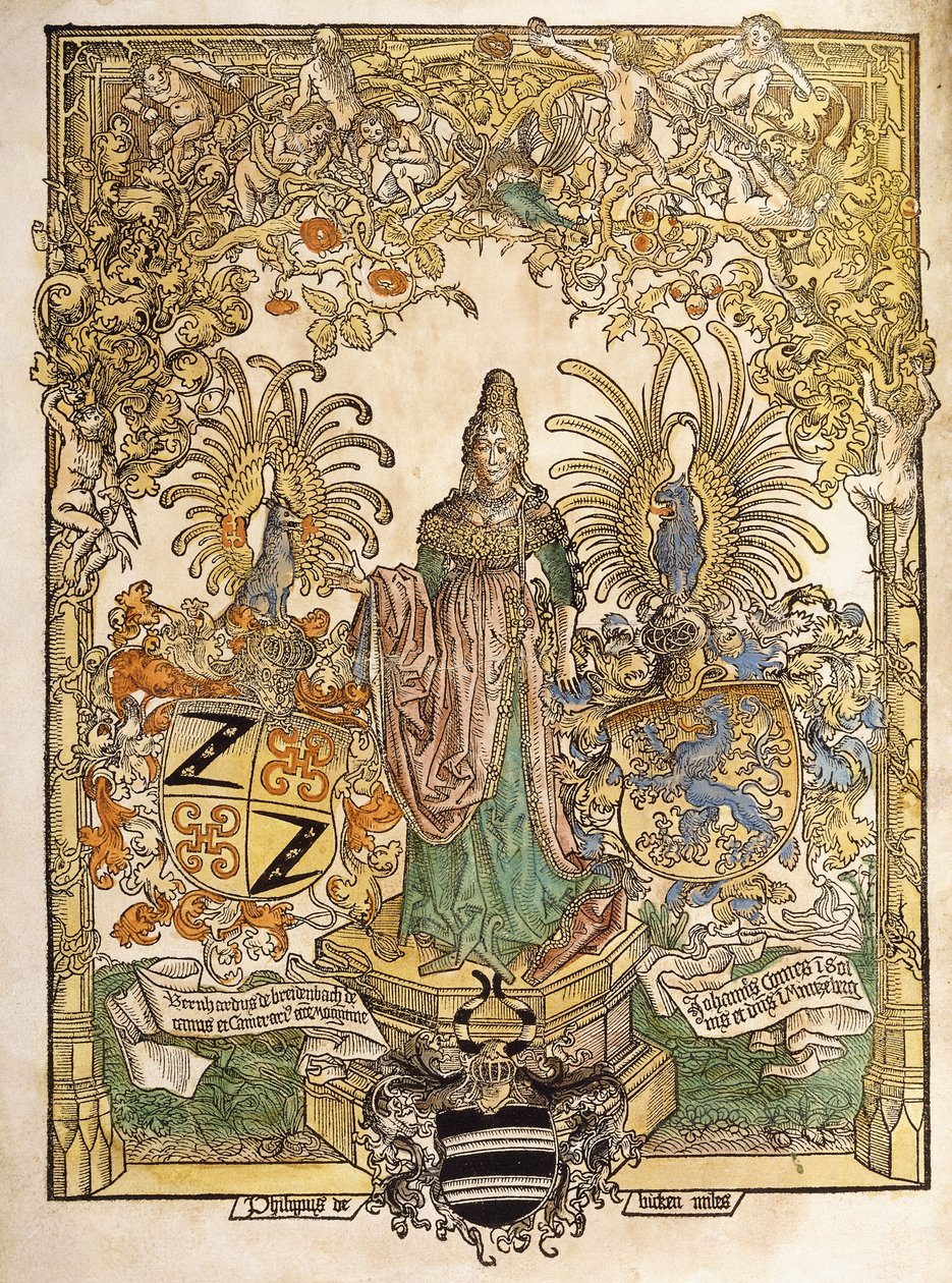 美因茨的寓言人物，1486年 作者 德国学校
