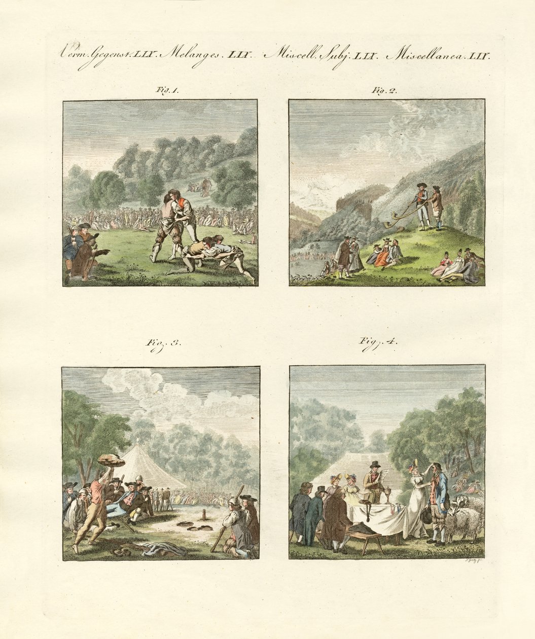Alps sherds festival near Unterseen in the Bernese Oberland, Switzerland (coloured engraving) 作者 德国学校