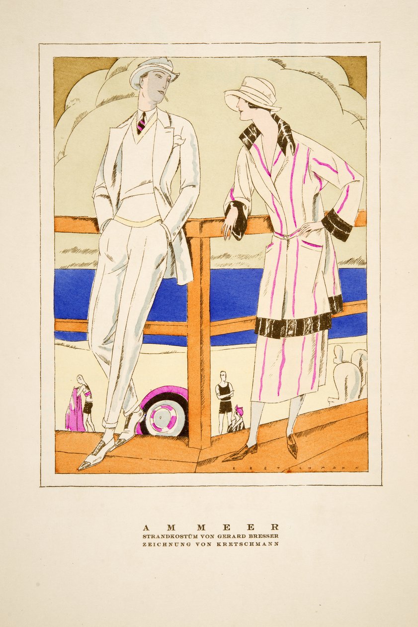 Ammeer, Outfits by Gerard Bresser, from Styl, pub.1922 (pochoir print) 作者 德国学校