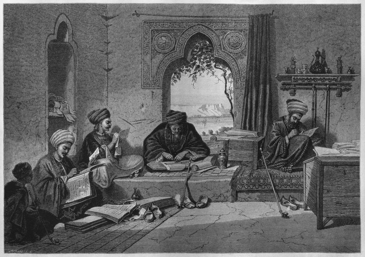 Girgeh的办公室，来自Georg Moritz Ebers的Legypte（1837-98），188（bw雕刻） 作者 德国学校