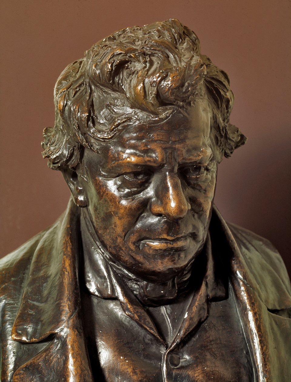 德国物理学家 Georg Simon Ohm (1787-1854) 的青铜半身像 19 世纪纽伦堡，瑞士邮政博物馆 作者 德国学校