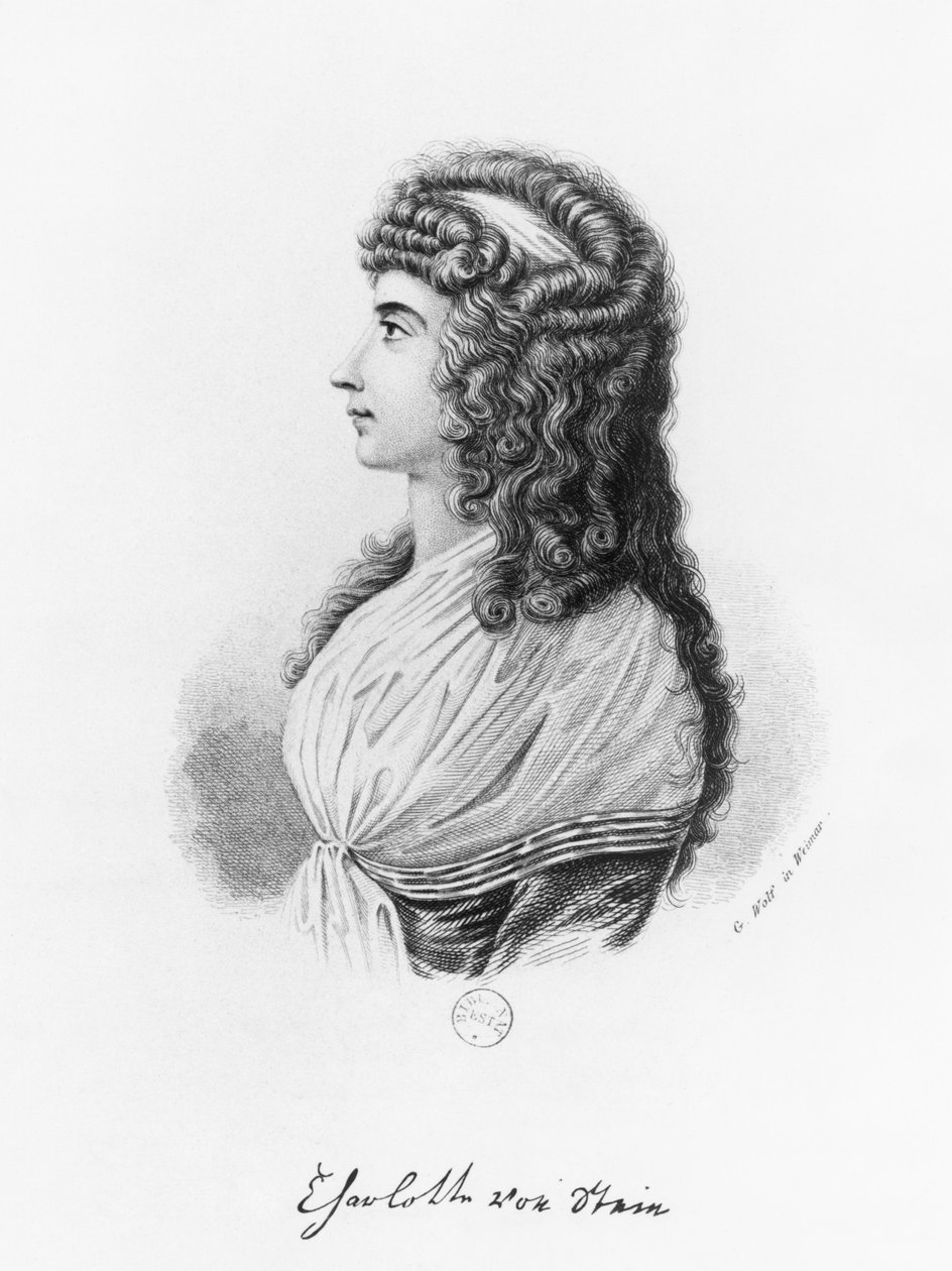 Charlotte von Stein，生于von Schardt，18世纪末至19世纪初，由G. Wolf雕刻 作者 德国学校