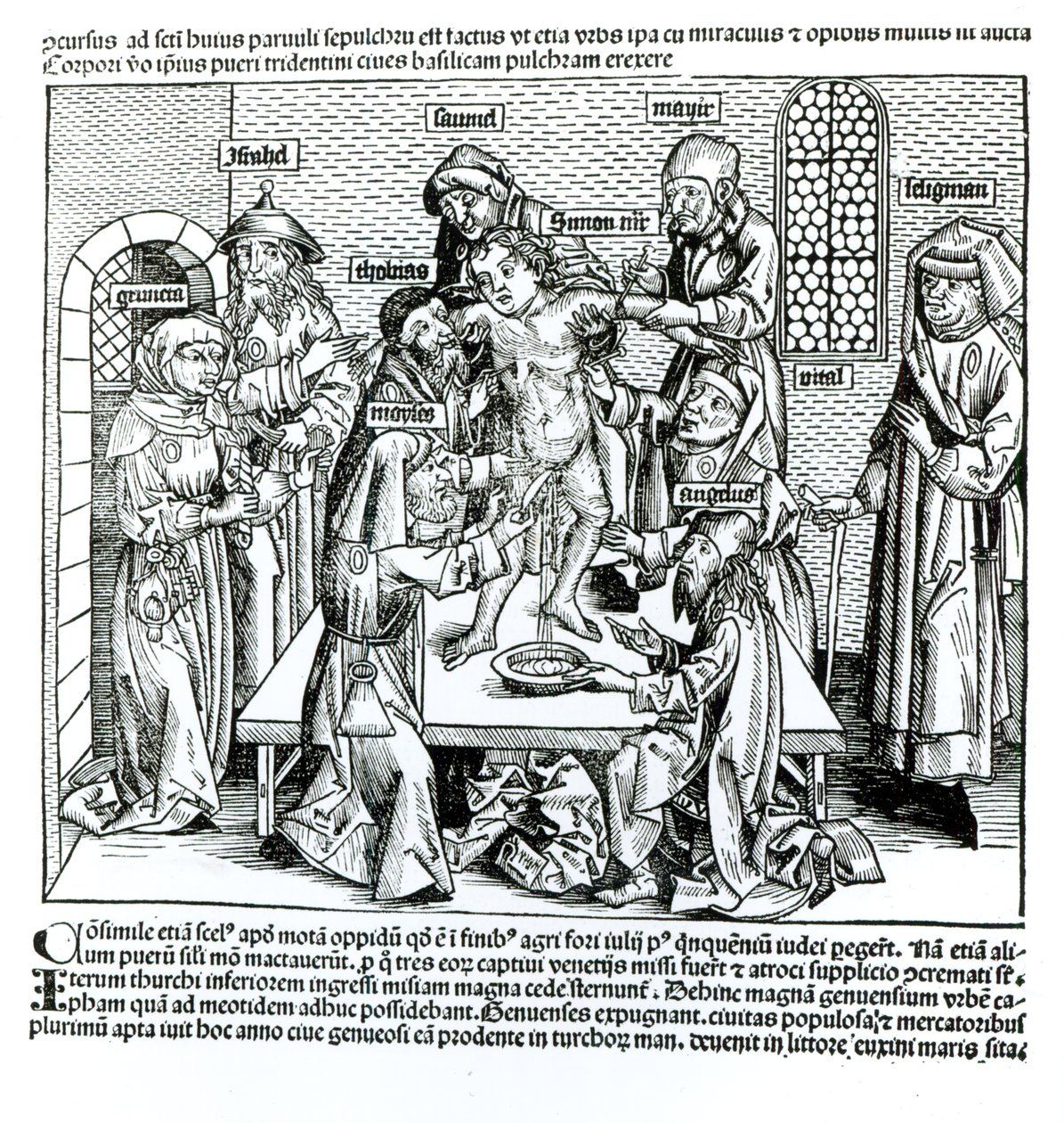 割礼，来自Hartmann Schedel的“Liber Chronicarum”（1440-1514） 作者 德国学校