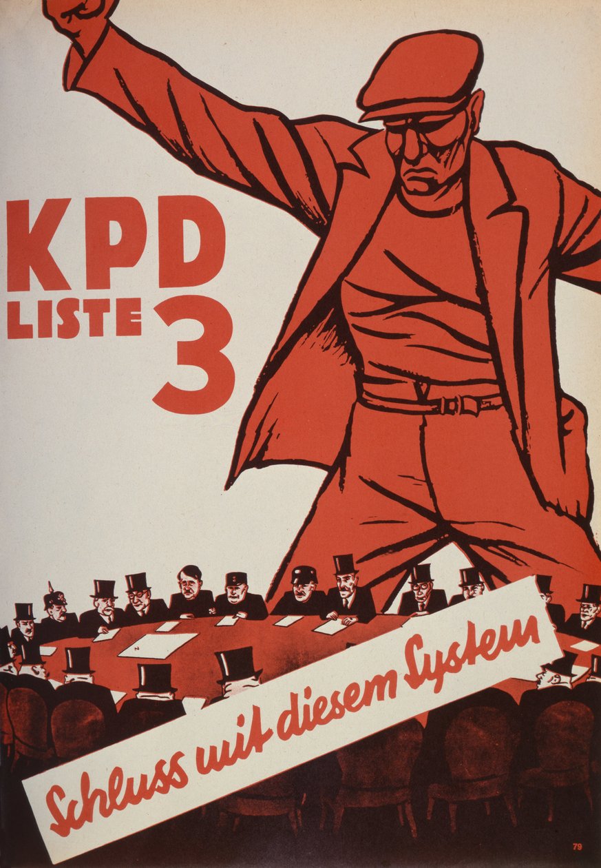 共产党选举海报，1932年 作者 德国学校
