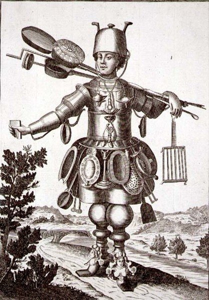 钎子的服装，由杰拉德-瓦尔克（1651/2-1726）出版，约1690年（雕刻）。 作者 德国学校