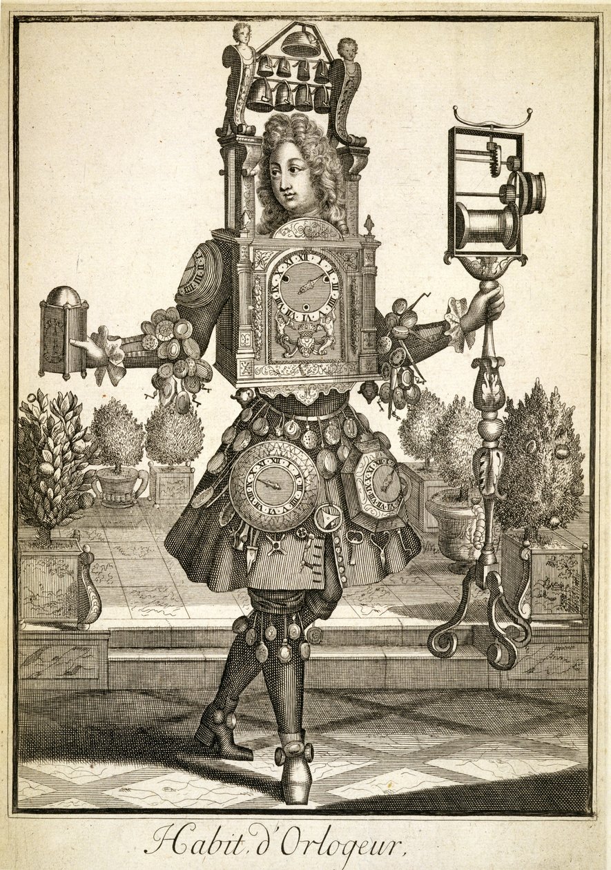 时钟制造商的服装，酒吧。作者：Gerard Valck（16512-1726）c.1690 作者 德国学校