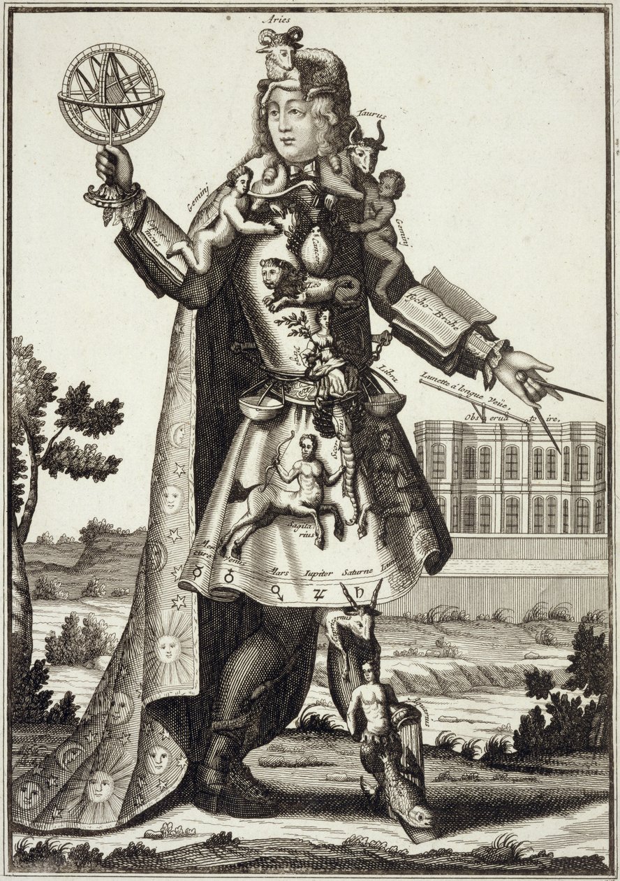 酒吧的Astrologer服装。作者：Gerard Valck（16512-1726）c.1690 作者 德国学校