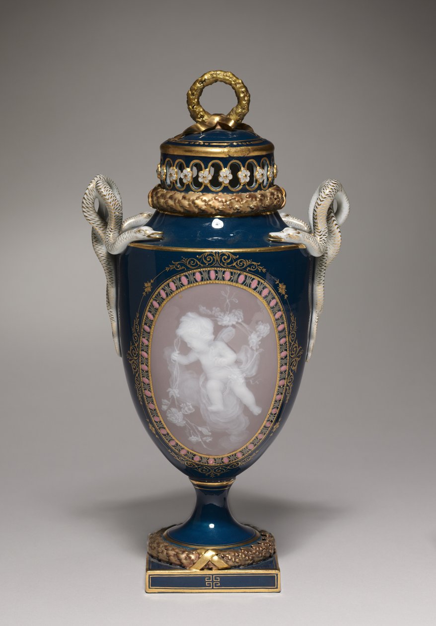 有盖花瓶，德国迈森瓷器厂生产，1881年 作者 德国学校