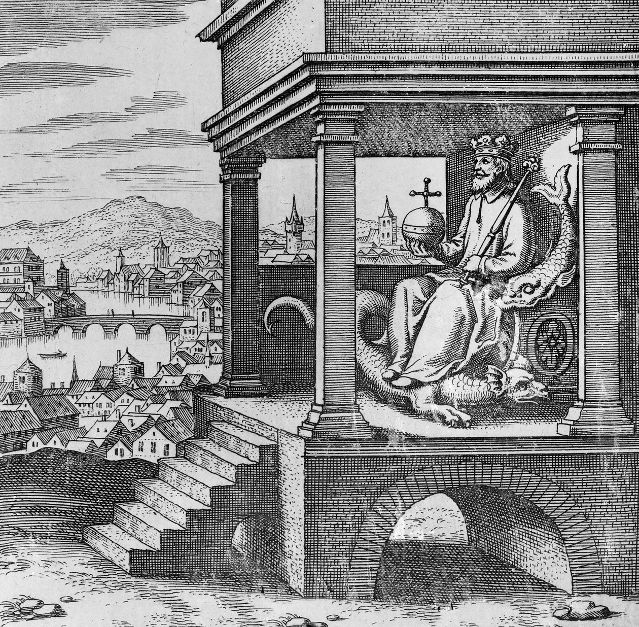王位上的国王 来自Musaeum Hermeticum博物馆 作者 德国学校