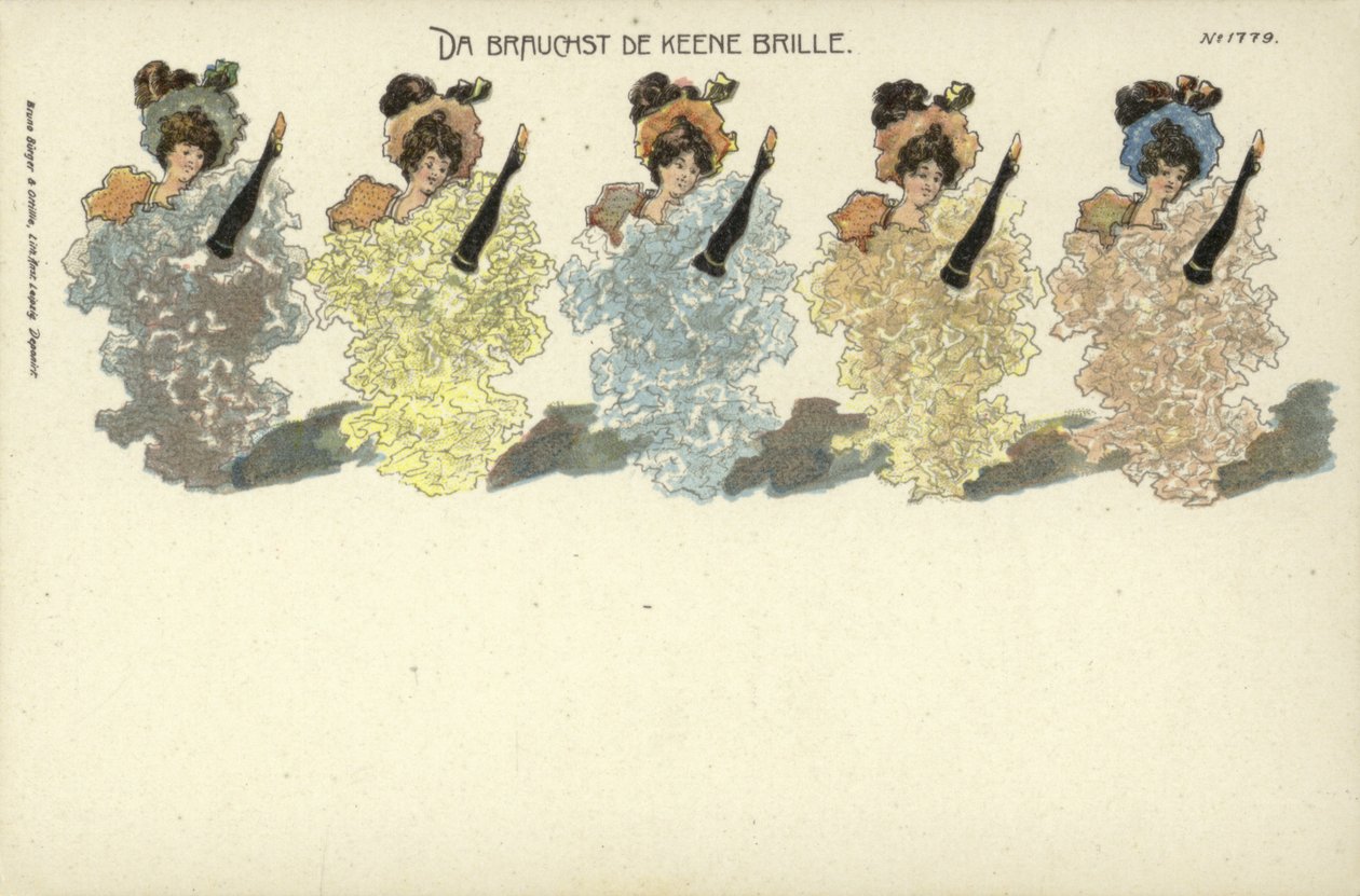 Da Brauchst De Keene Brille（彩色石版印刷） 作者 德国学校