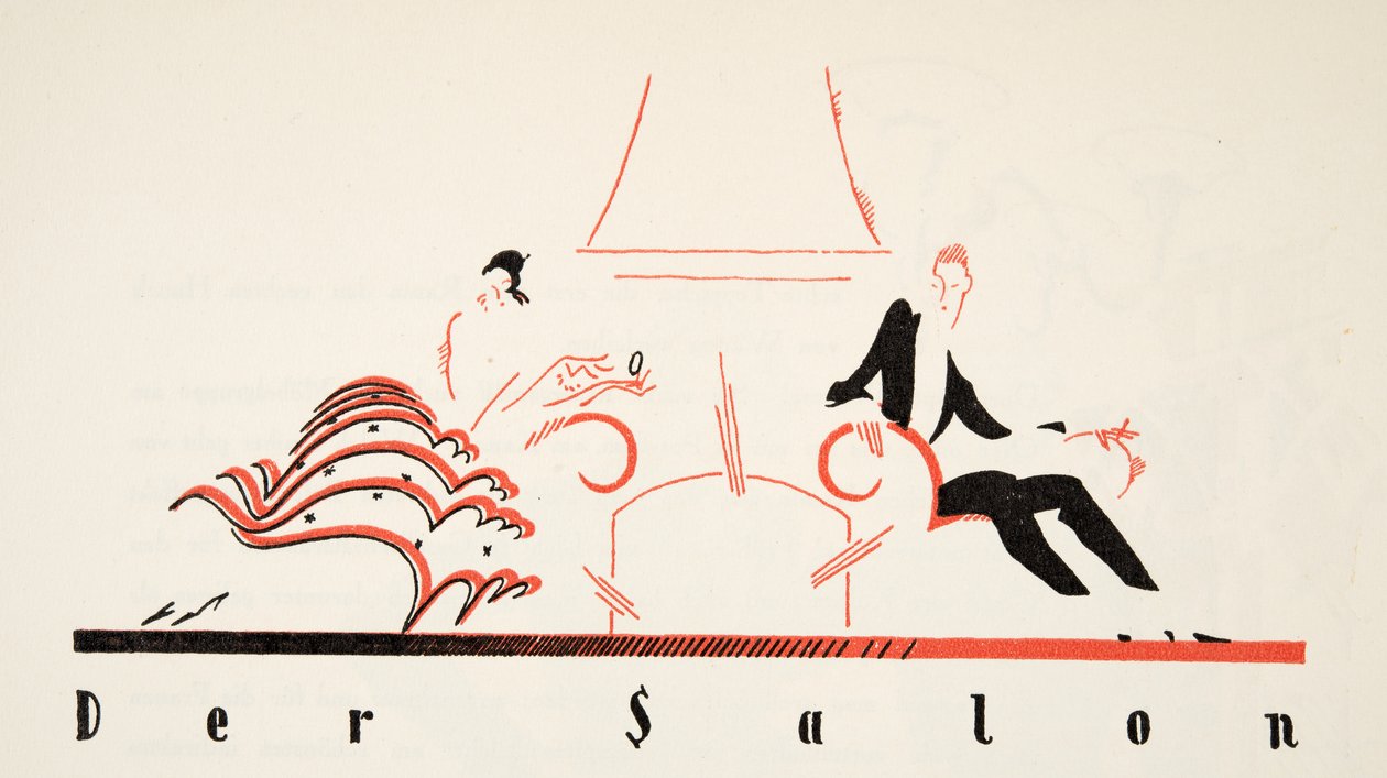 Szawe (Szabo & Wechselmann) 的广告，来自 Styl，pub.1922（pochoir 印刷品） 作者 德国学校