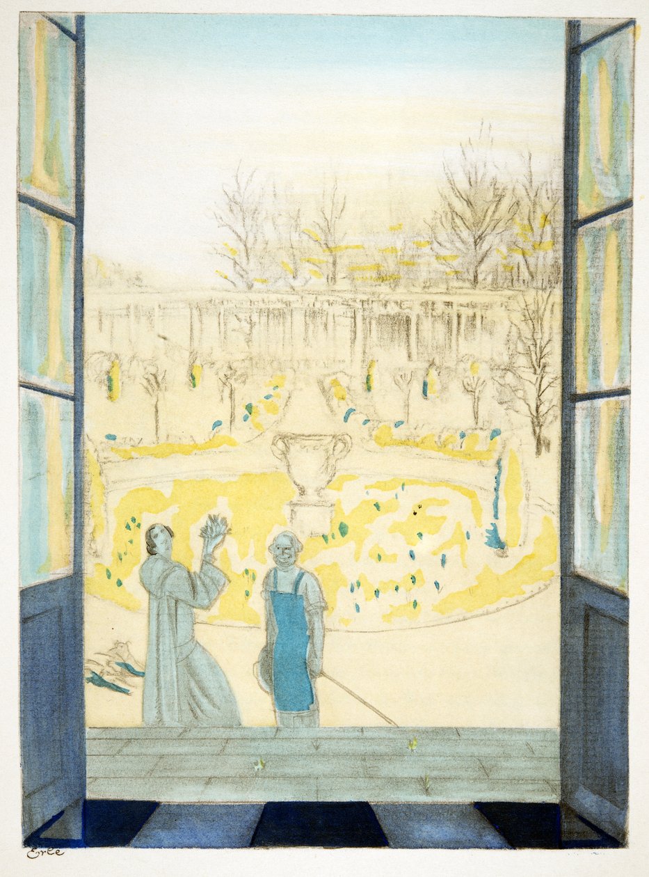 Die Ersten Blumen, from Styl, pub.1922 (pochoir print) 作者 德国学校