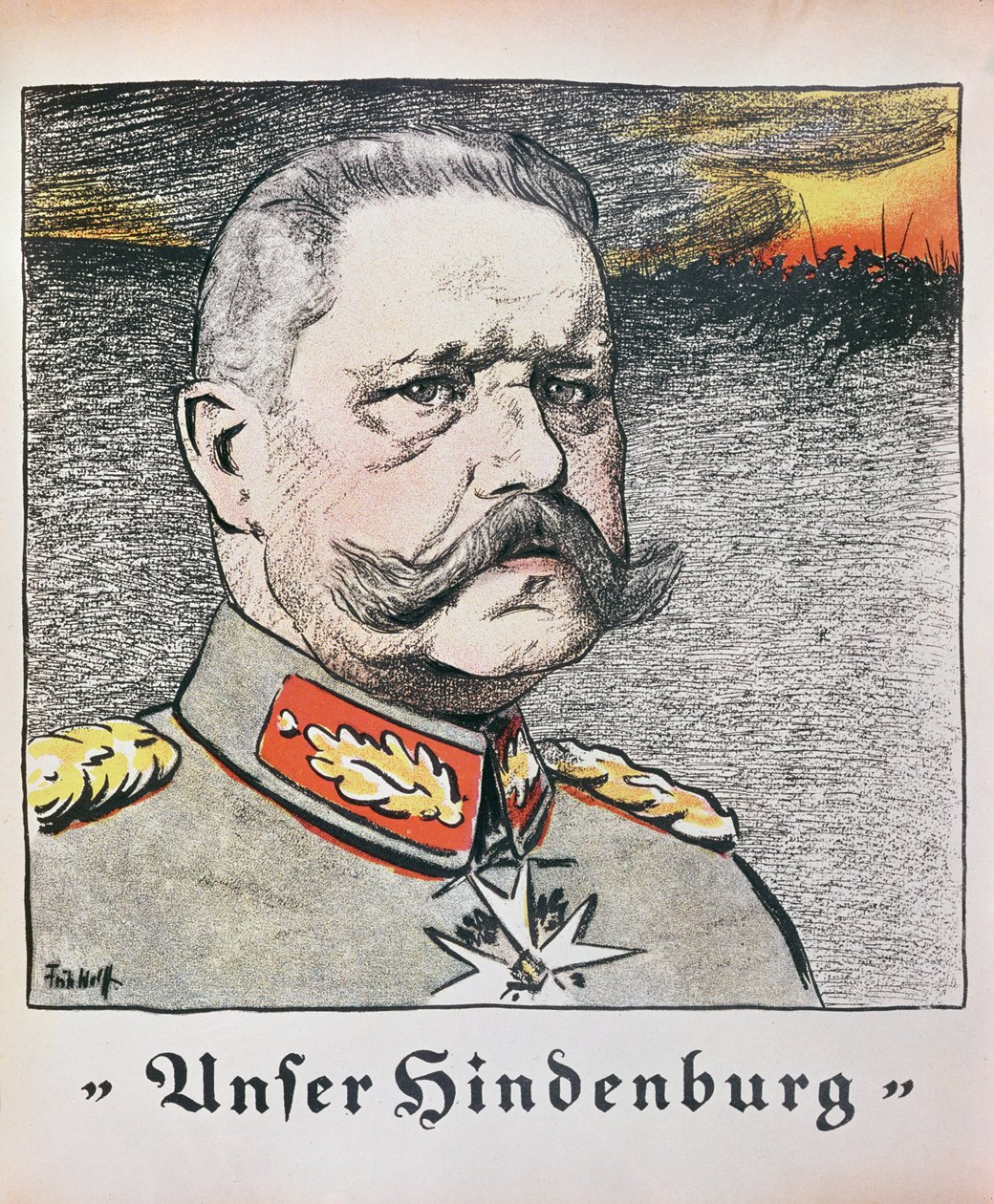陆军元帅Paul Von Hindenburg（1857-1934）1914 作者 德国学校