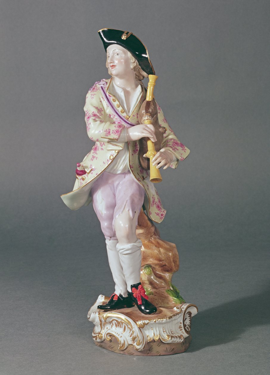 迈森（Meissen），约1850年（陶瓷），有烟斗的管道图 作者 德国学校