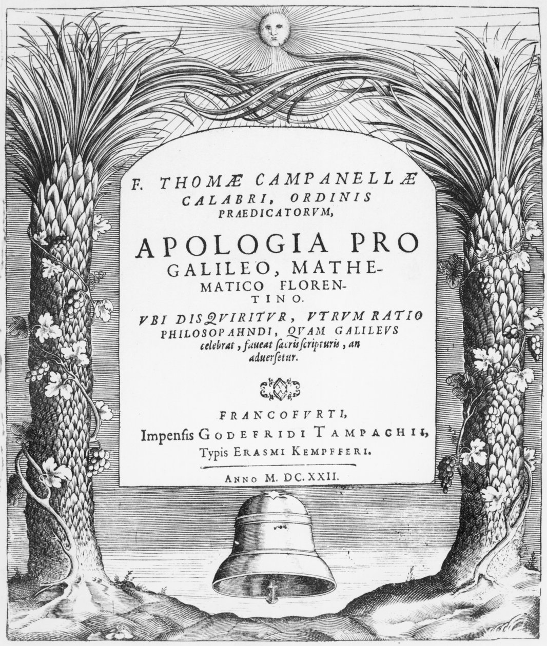Apologia pro Galileo的主题，Tommaso Campanella的Mathematico Florentino，于1622年在法兰克福出版 作者 德国学校