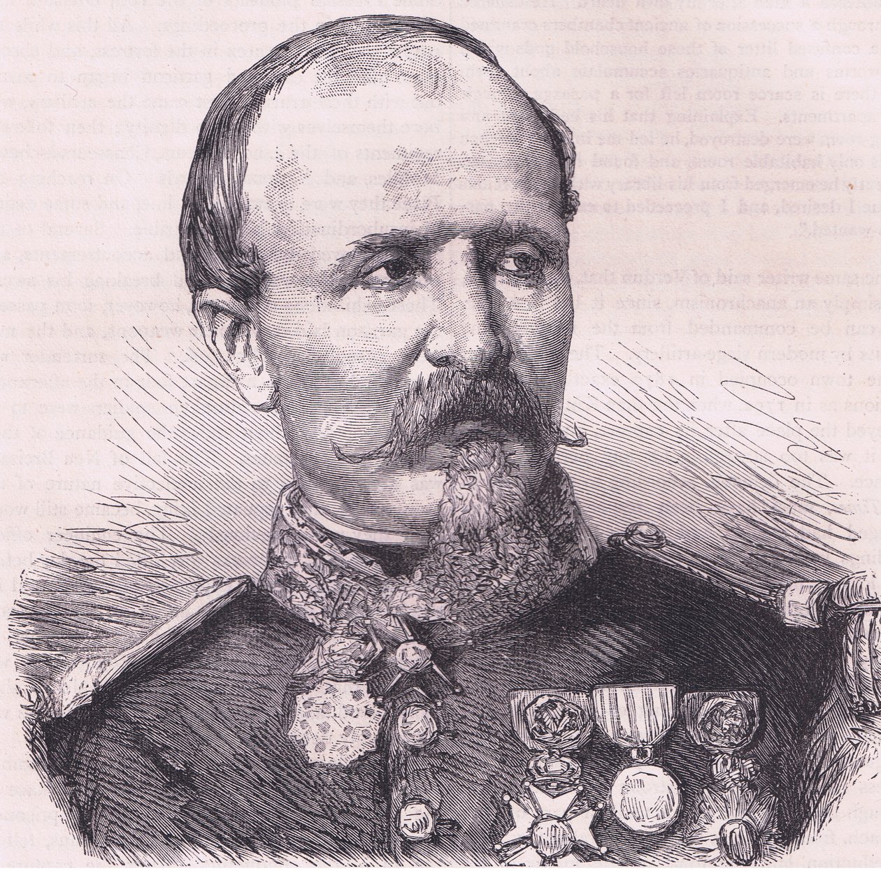 Chanly 将军，Cassells 法德战争史，Cassell and Company Limited 出版，约 1890 年（石版印刷） 作者 德国学校