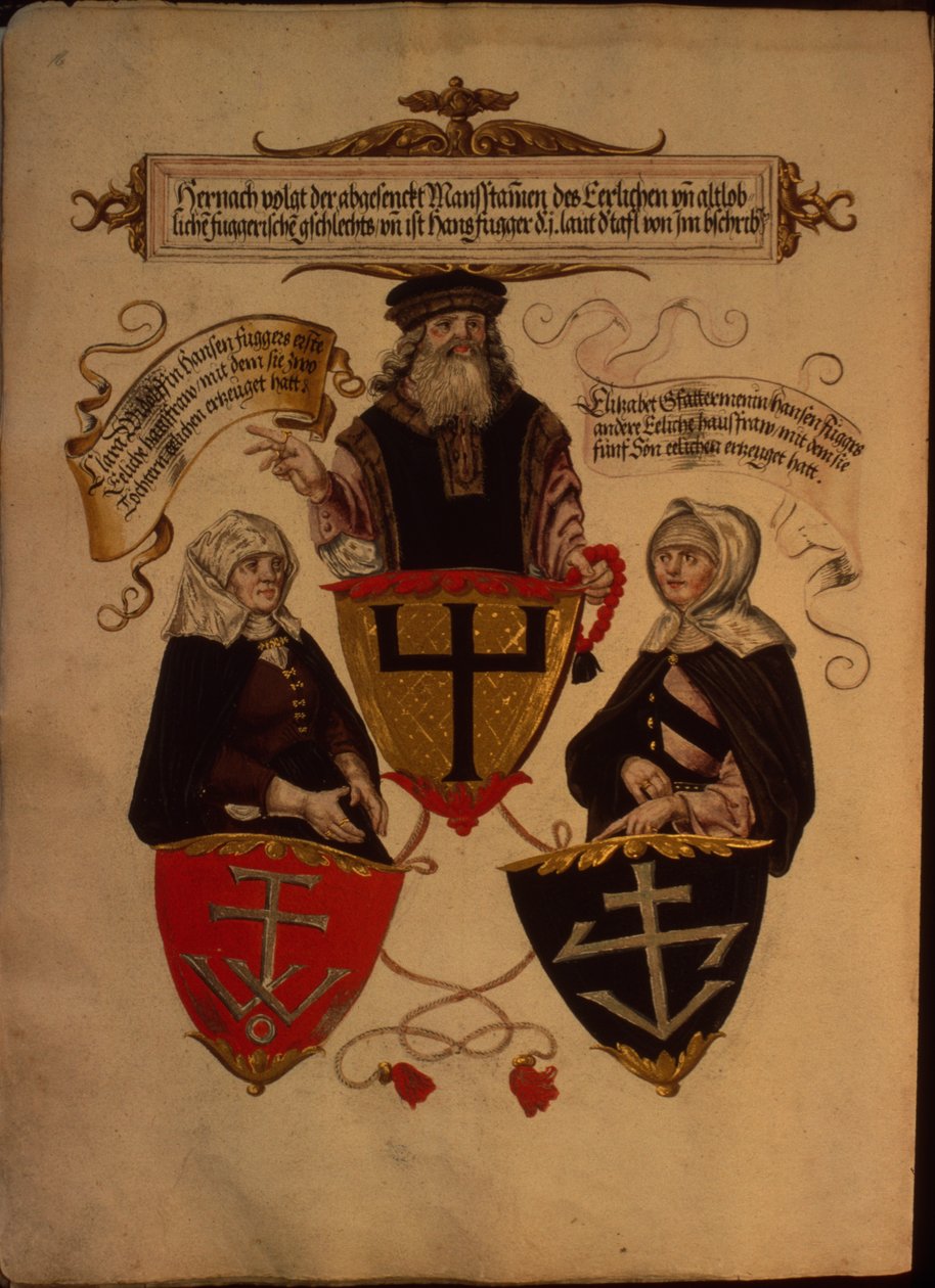 Clara Widolf和Elisabeth Gfattermann，来自Geheim的Fuggerschen性别荣誉书 作者 德国学校