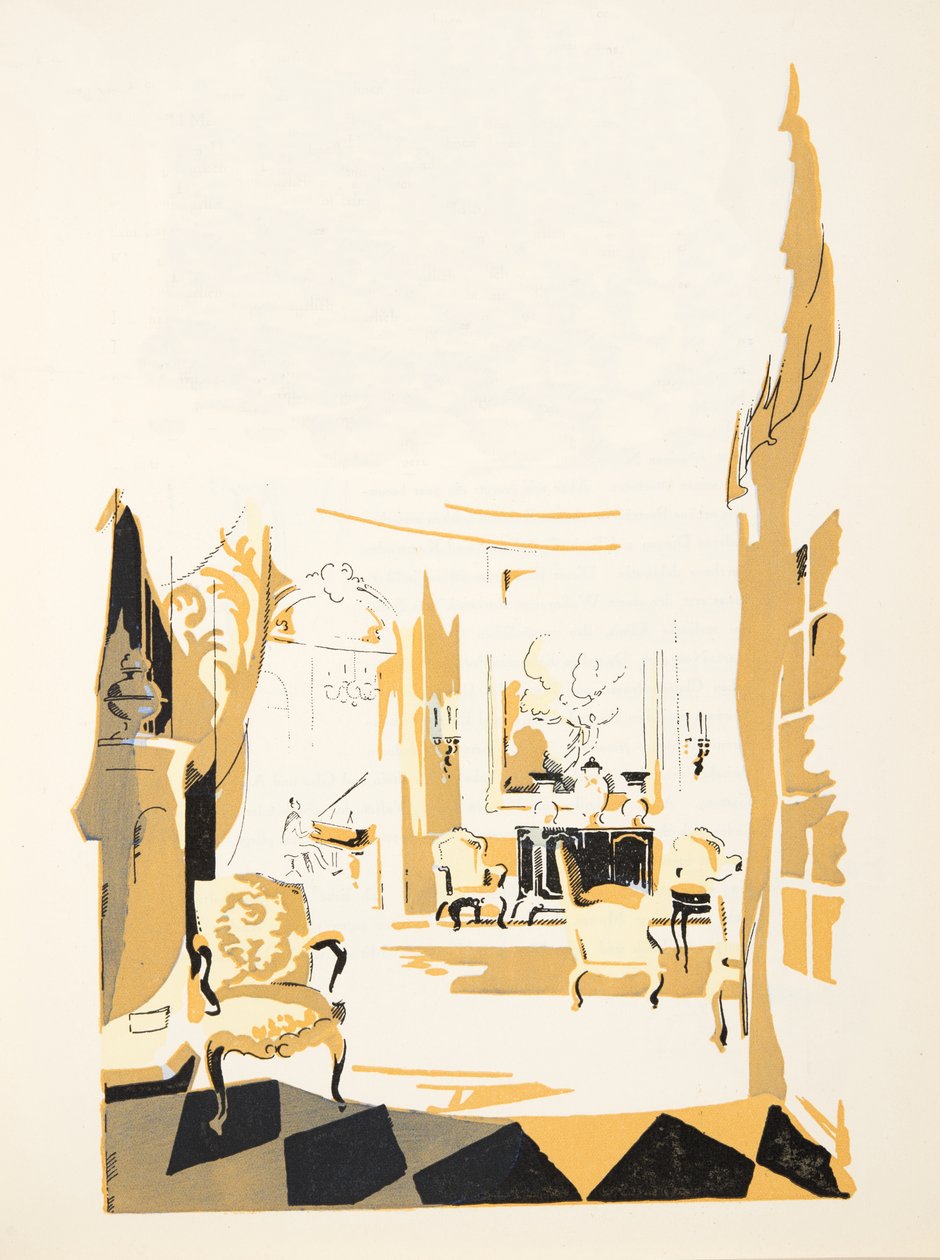 Illustration from Styl, pub.1922 (pochoir print) 作者 德国学校