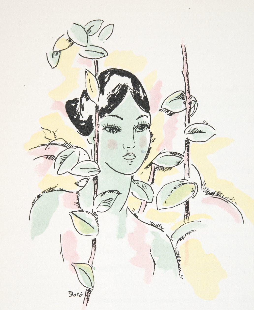 插图选自《Styl》，1922 年出版（pochoir 印刷品） 作者 德国学校