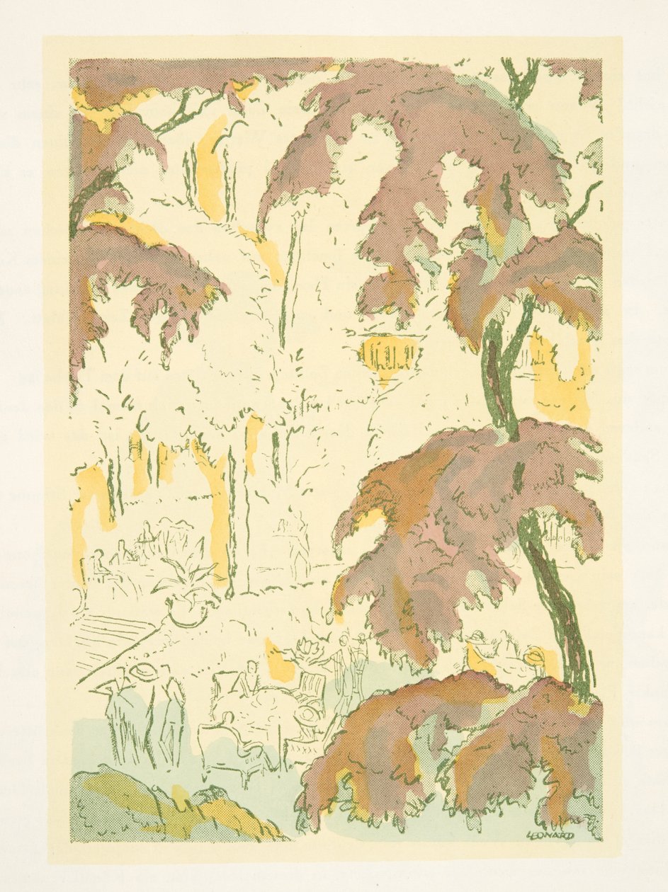 插图选自《Styl》，1922 年出版（pochoir 印刷品） 作者 德国学校