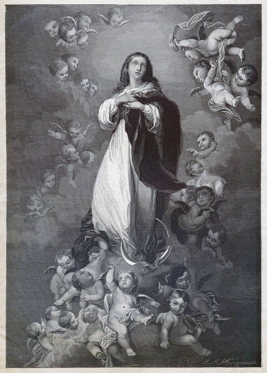 Immaculee Conception，约1900年（雕刻）。 作者 德国学校