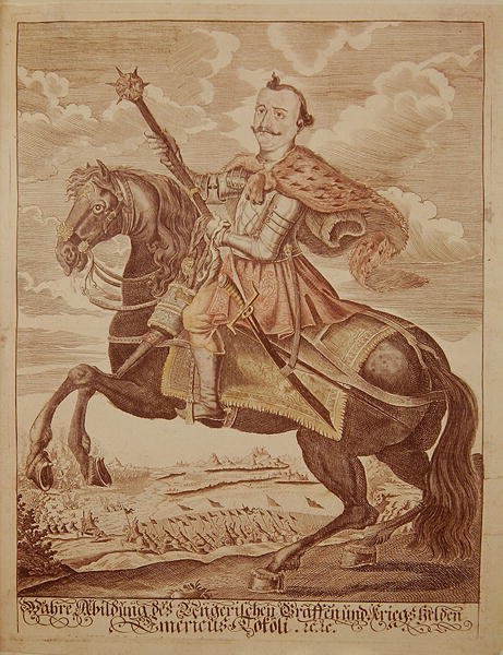 伊姆雷-托科利（1657-1705），特兰西瓦尼亚王子（彩色版画） 作者 德国学校