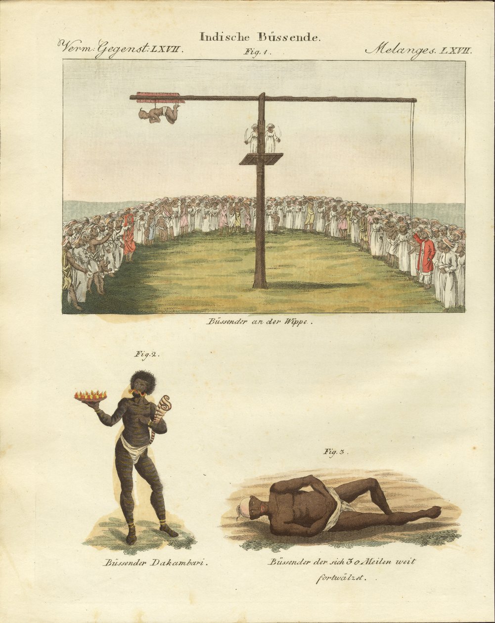 Indian expiator (彩色雕刻) 作者 德国学校