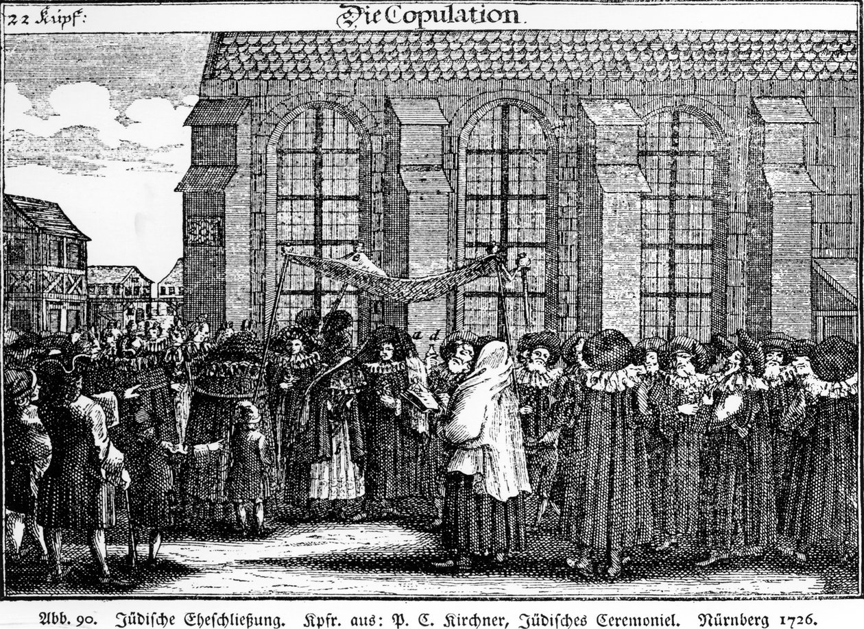 1326年，来自KirchnersJüdischesC仪饰的Georg Puschner的犹太婚礼游行 作者 德国学校
