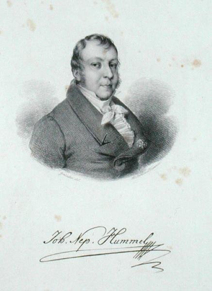 约翰-内波穆克-胡默尔（1778-1837）（雕刻）。 作者 德国学校